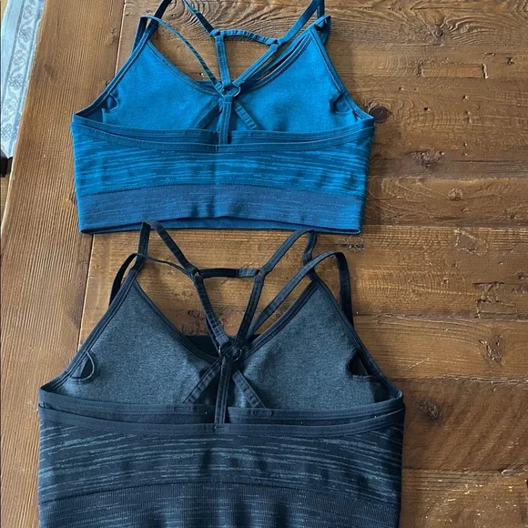 2 Gymshark Adapt Marl Seamless Sports Bra - Black and Teal. Medium. NWOT - Picture 2 of 4